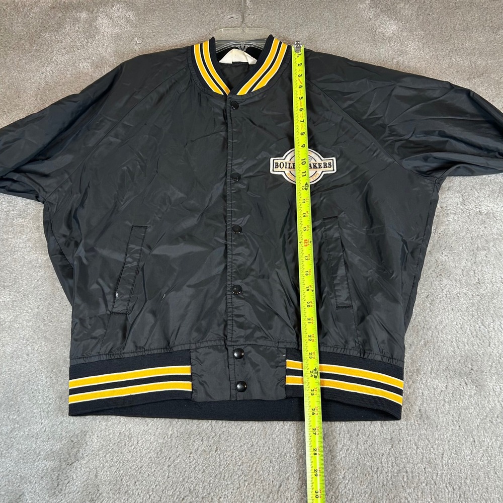Vintage Chalk Line Purdue Boilermakers Jacket Mens XL Black Varsity Bomber NCAA - Picture 10 of 13